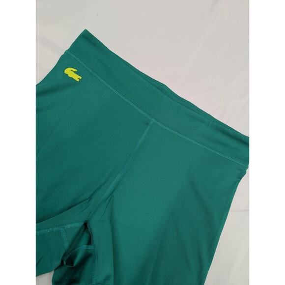 Lacoste Sport Women's Slim Fit Green Bike Shorts Womens Sz 42 Large - Picture 2 of 8
